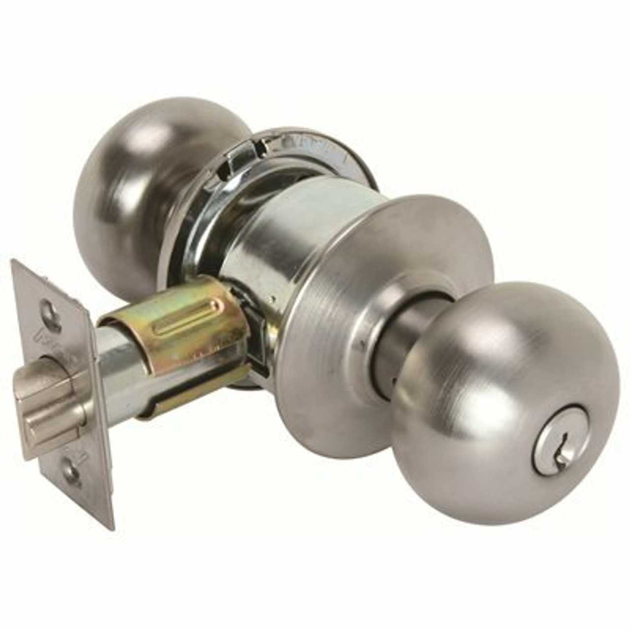 Arrow Lock Satin Chrome Entry Door Handleset