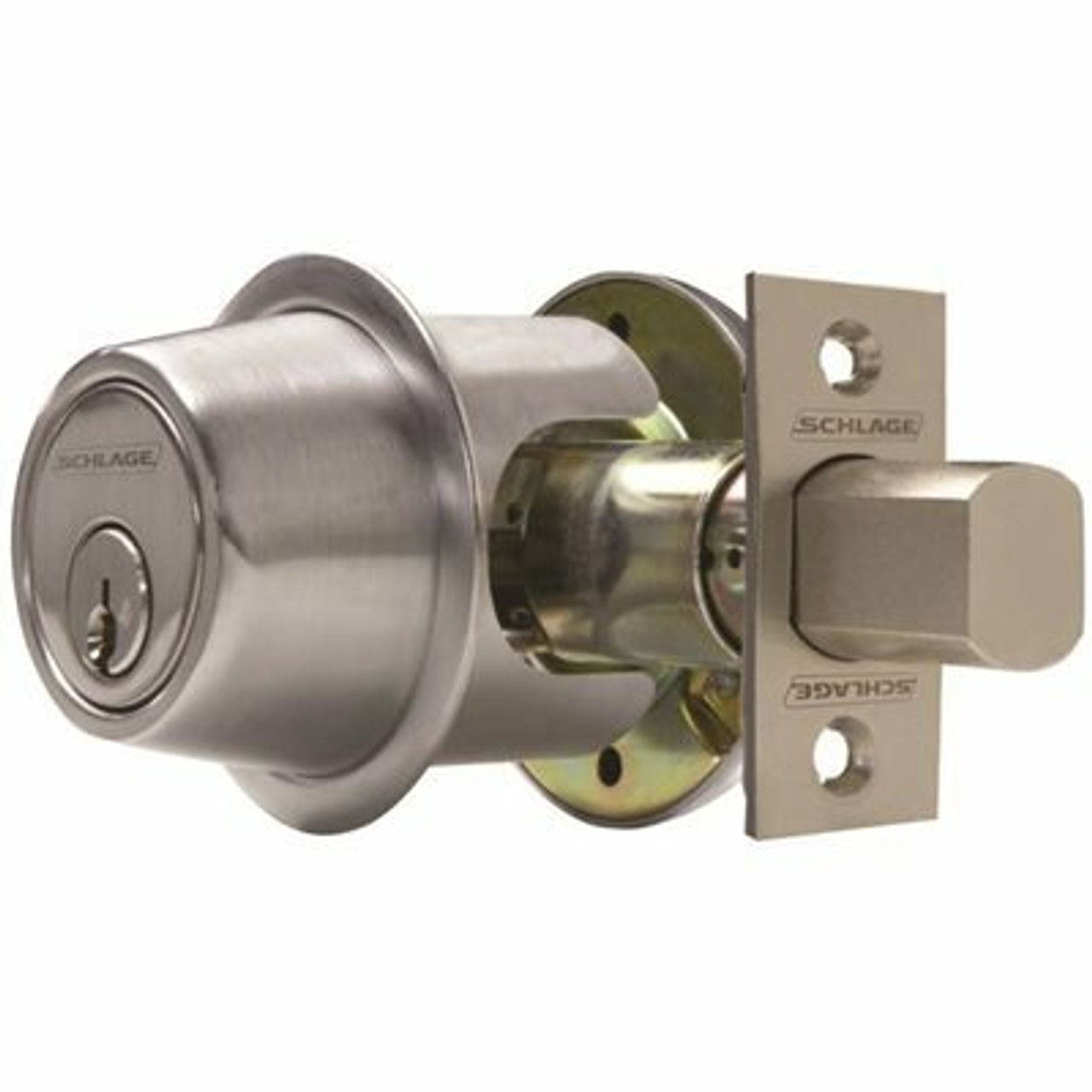 Schlage Deadbolt, Satin Chrome Finish