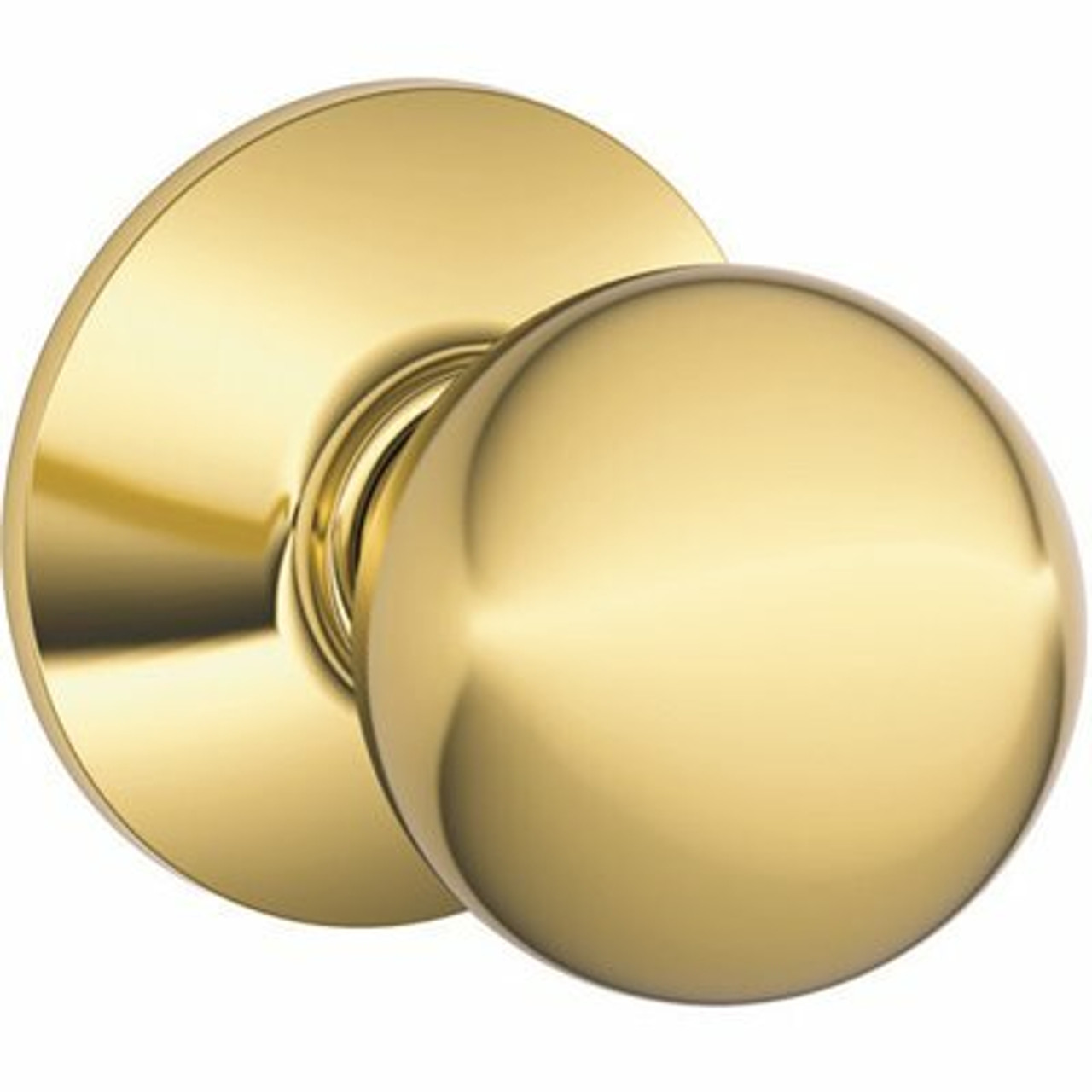 Schlage Orbit Series Bright Brass Passage Hall/Closet Door Knob