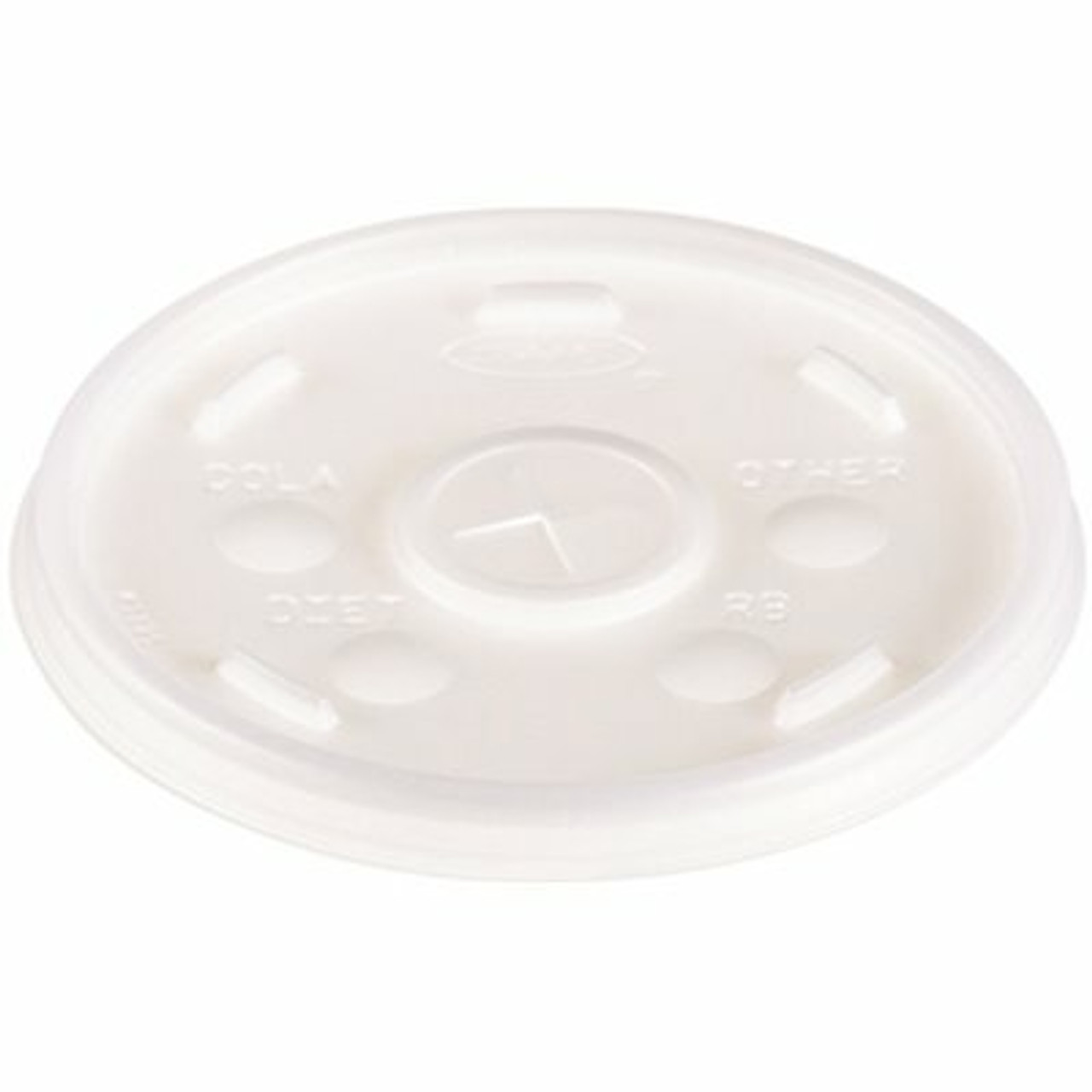Dart Straw Slotted Lid With Identification For 16-Series Cups, Translucent (1000 Per Case)