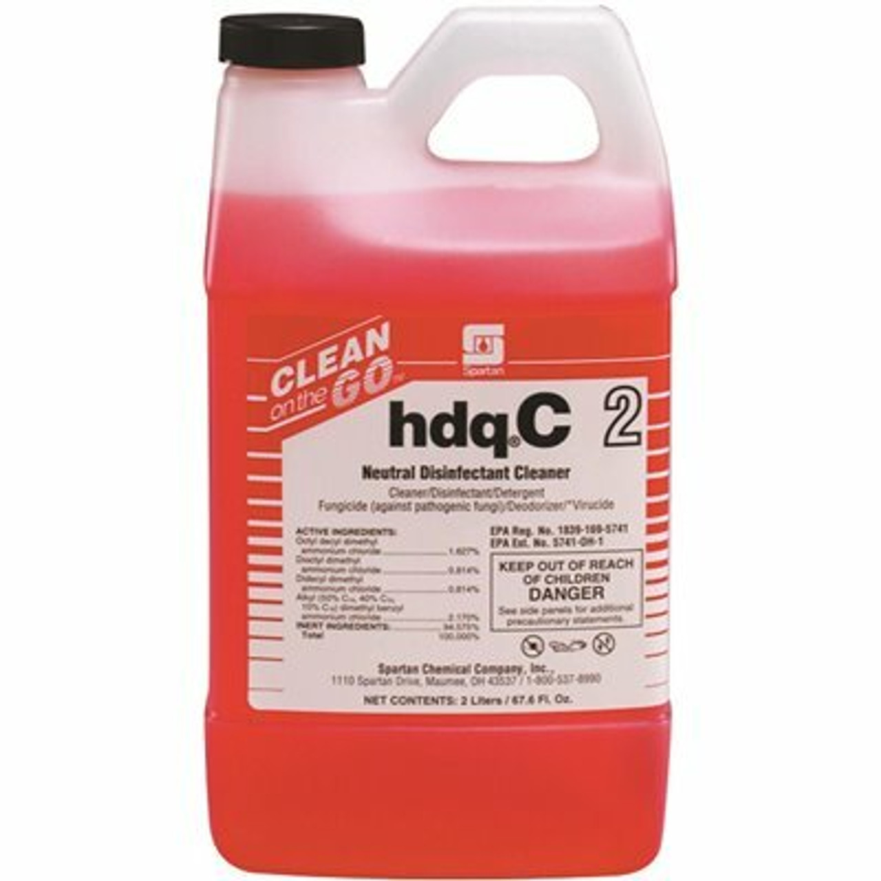 Spartan Chemical Company Hdqc2 2 Liter Citrus Scent One Step Cleaner/Disinfectant (4-Case)