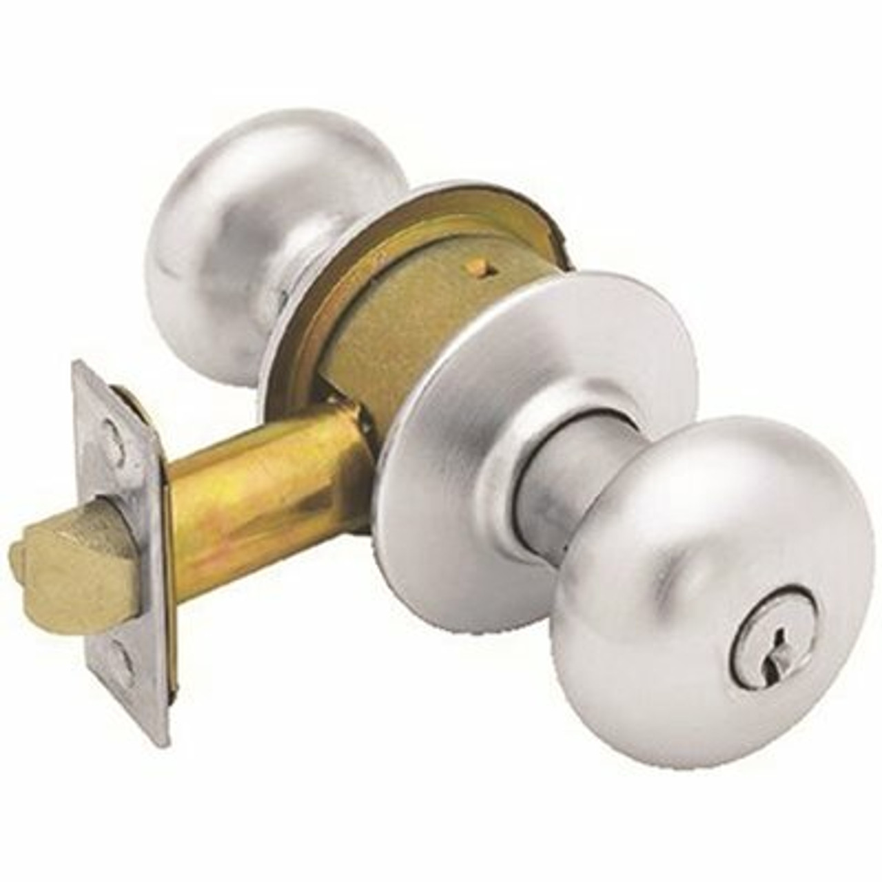 Schlage Classroom Plymouth 2-3/8 in. Chrome Bed/Bath Privacy Door Knob Lockset