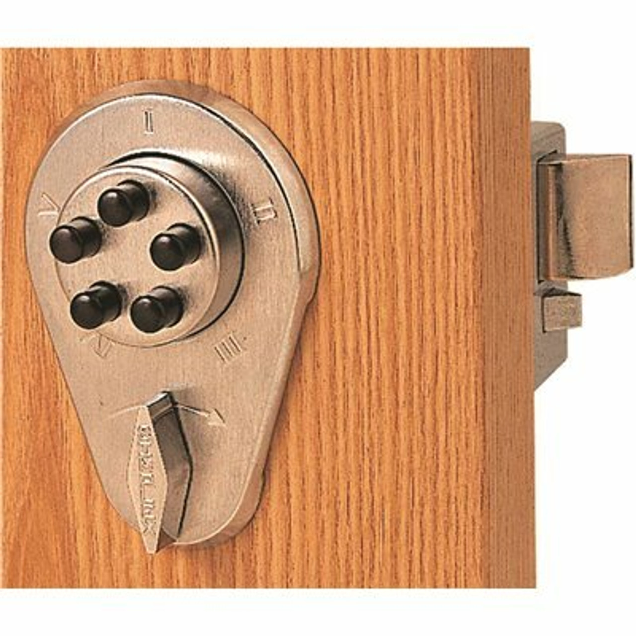 Kaba Ilco Kaba Access Pushbutton Lock Nightlatch Dull Chrome - U012327