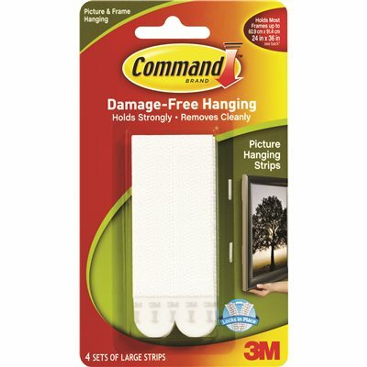 Command 16 Lb. Large White Picture Hanging Strips (4 Pairs Of Strips)