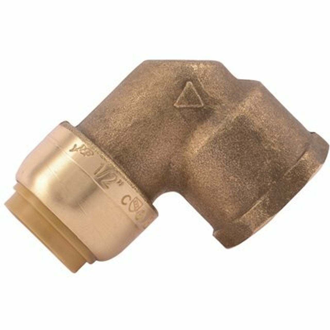Sharkbite 1/2 In. Brass Push-To-Connect X Female Pipe Thread 90-Degree Elbow