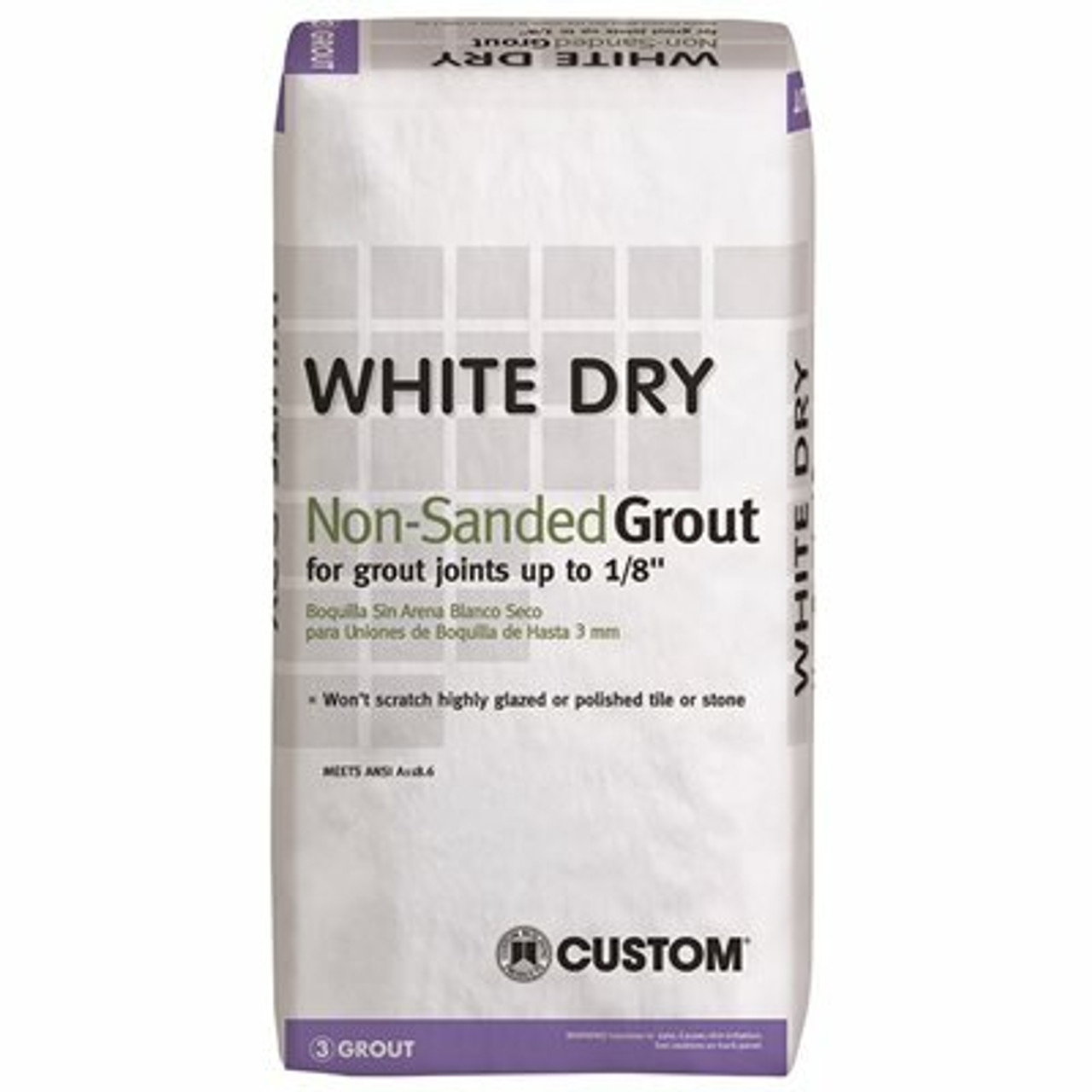 Custom Building Products White Dry 25 Lbs. Non-Sanded Grout