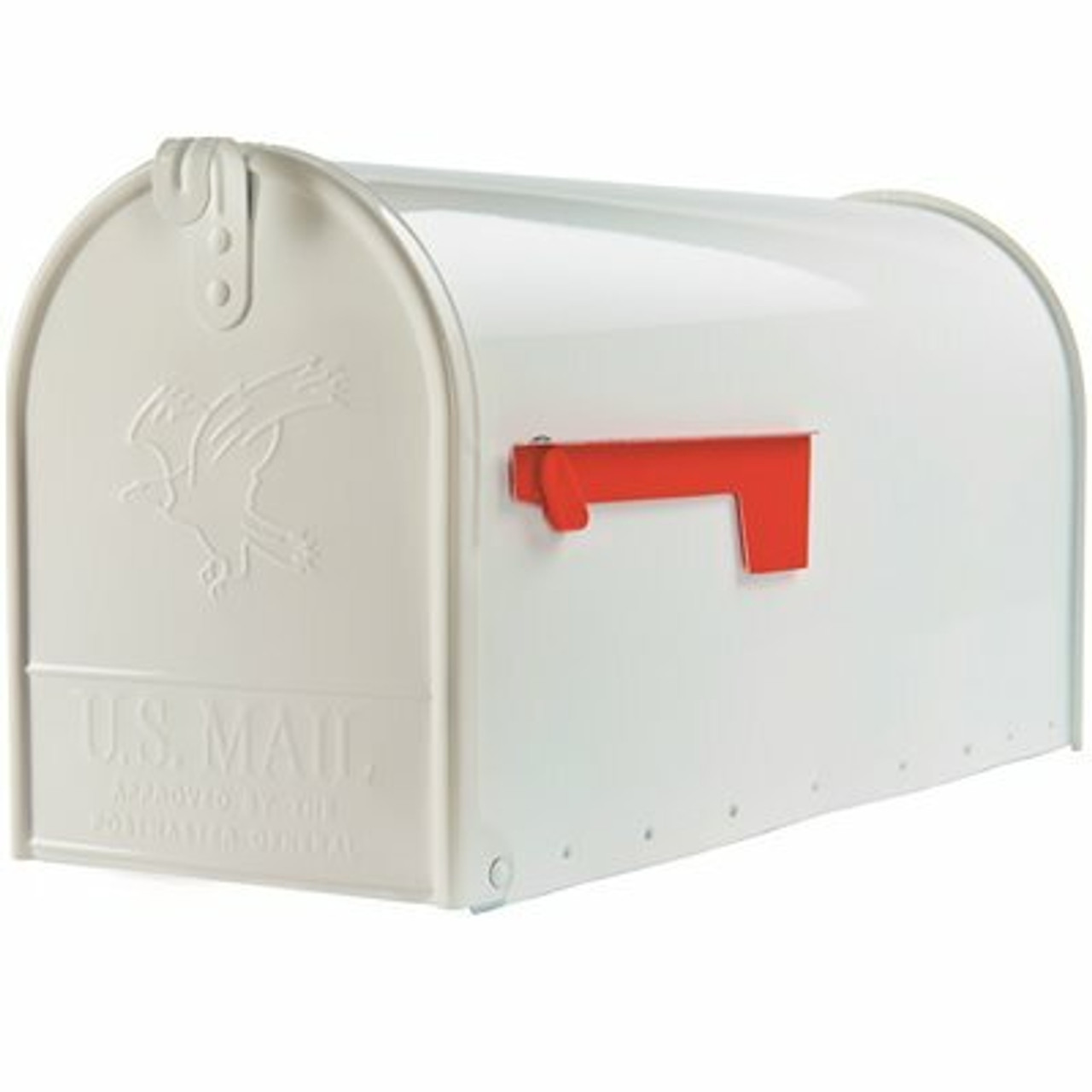 Gibraltar Mailboxes Elite Large, Steel, Post Mount Mailbox, White