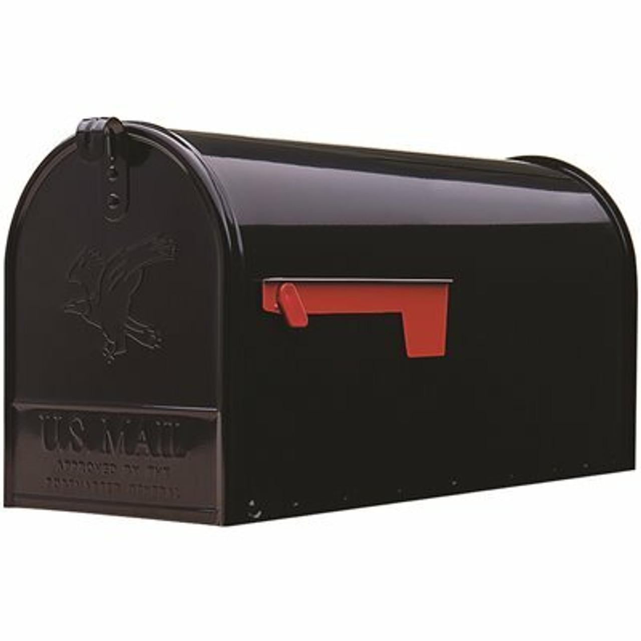 Gibraltar Mailboxes Elite Large, Steel, Post Mount Mailbox, Black