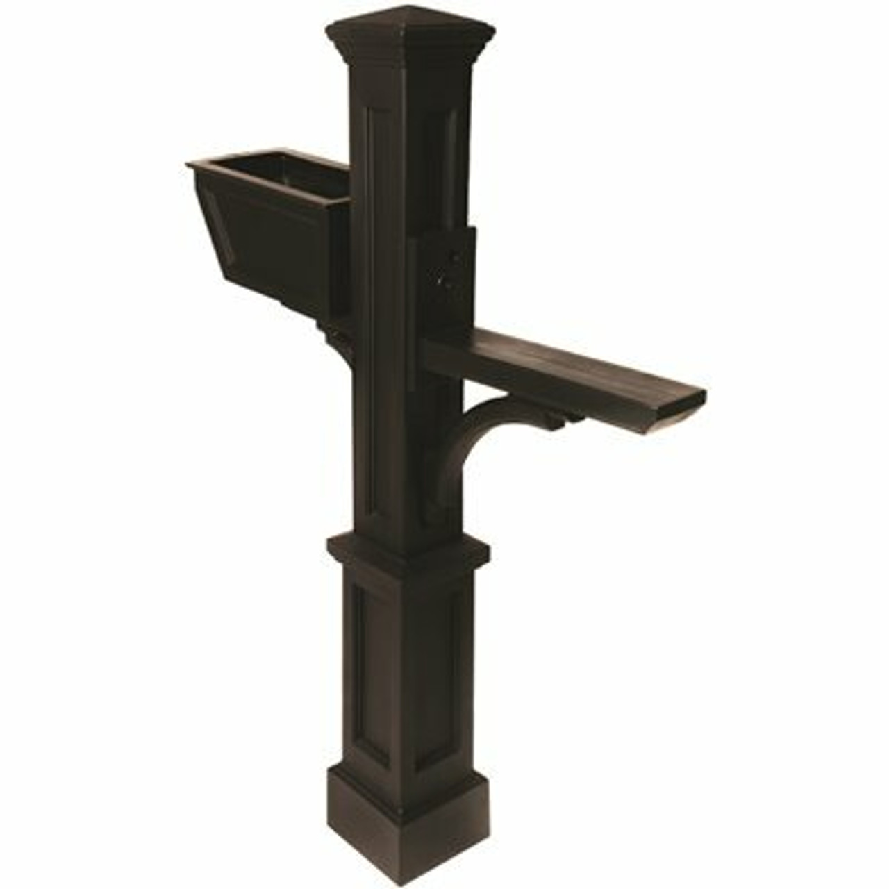 Mayne Westbrook Plus Plastic Mailbox Post, Black