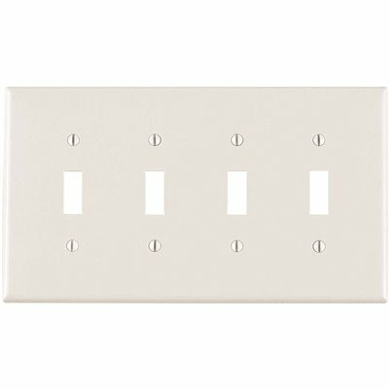 Leviton White 4-Gang Toggle Wall Plate (1-Pack) - 202059776