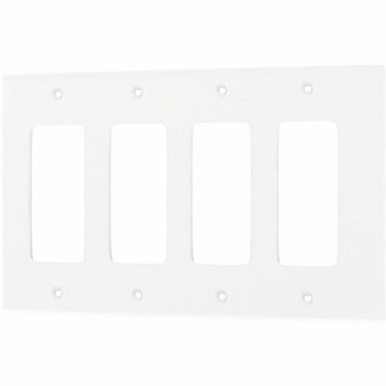 Leviton White 4-Gang Decorator/Rocker Wall Plate (1-Pack)