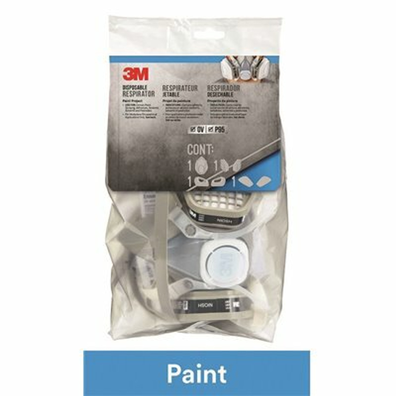 3M Medium Disposable Paint Project Respirator Mask