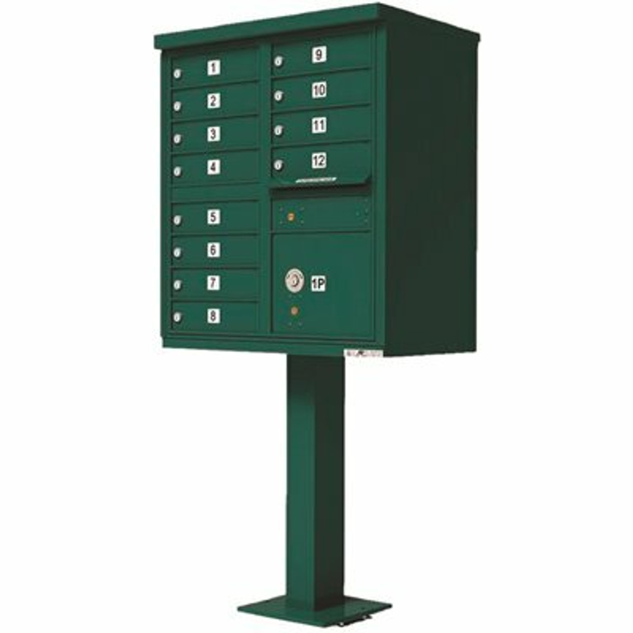 Florence Vital 1570 12-Mailboxes 1-Parcel Locker 1-Outgoing Mail Compartment Forest Green Cbu