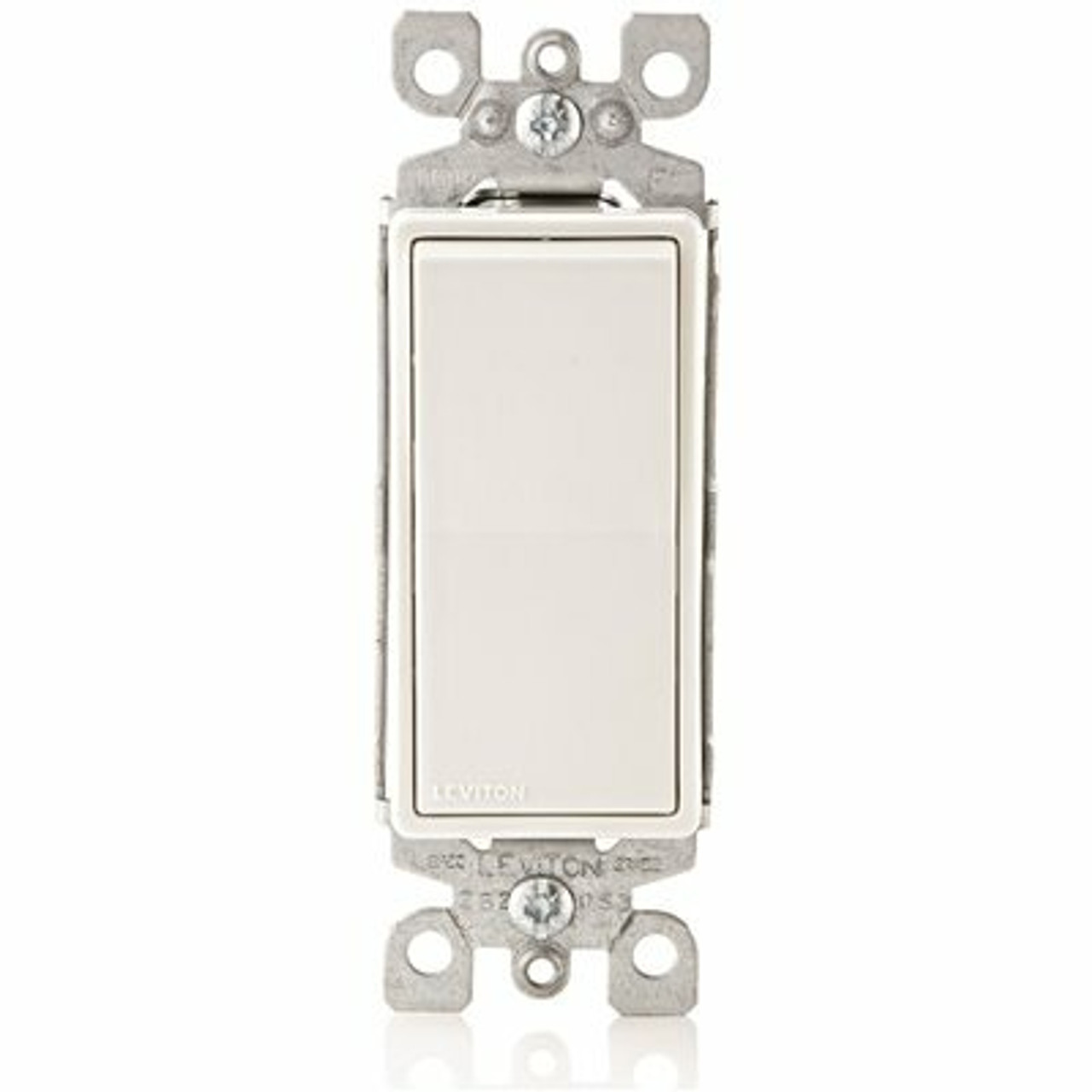 Leviton Decora 15 Amp Single Pole Rocker Ac Quiet Light Switch, White (10-Pack)