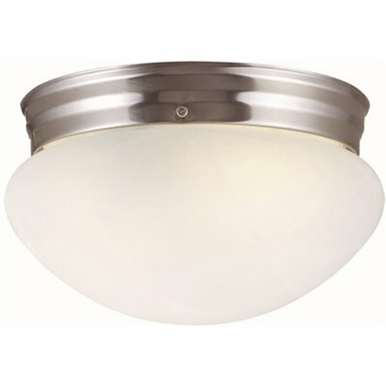 Design House Millbridge 1-Light Satin Nickel Ceiling Semi Flush Mount Light