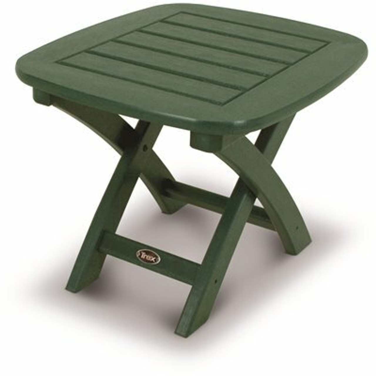 Trex Outdoor Furniture Yacht Club 21 In. X 18 In. Rainforest Canopy Patio Side Table