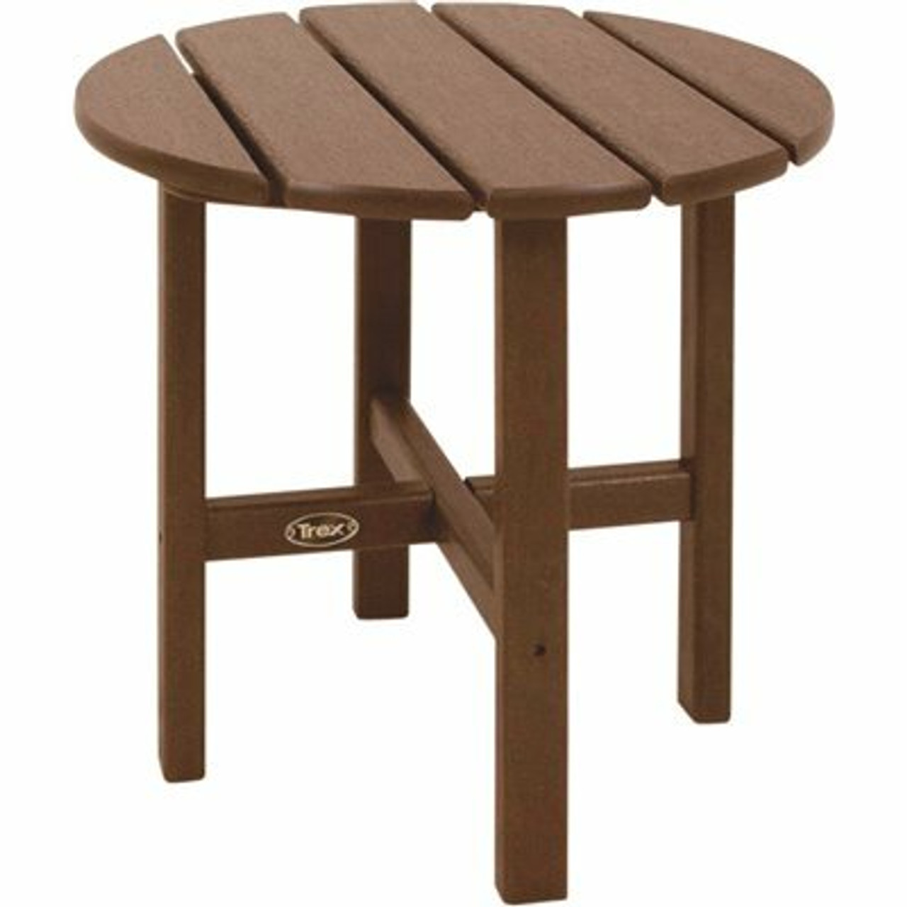 Trex Outdoor Furniture Cape Cod 18 In. Vintage Lantern Round Plastic Outdoor Patio Side Table