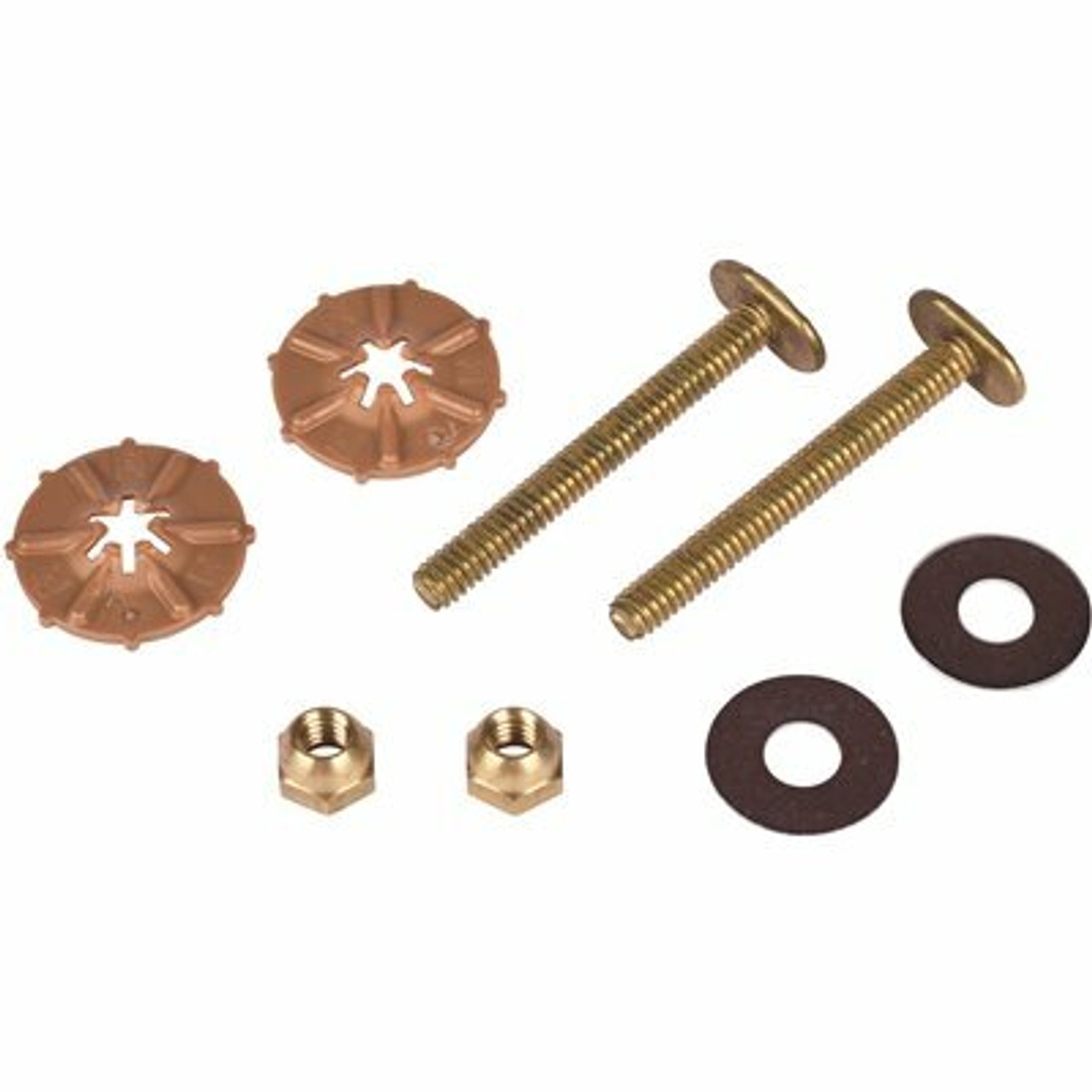 Hercules Johni-Quick 1/4 In. X 2-1/4 In. Brass Toilet Bolts