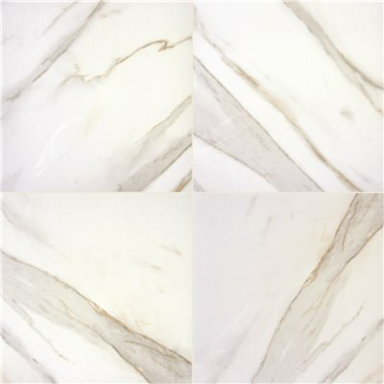 Msi Calacatta Ivory 24 In. X 24 In. Polished Porcelain Floor And Wall Tile (16 Sq. Ft. / Case)