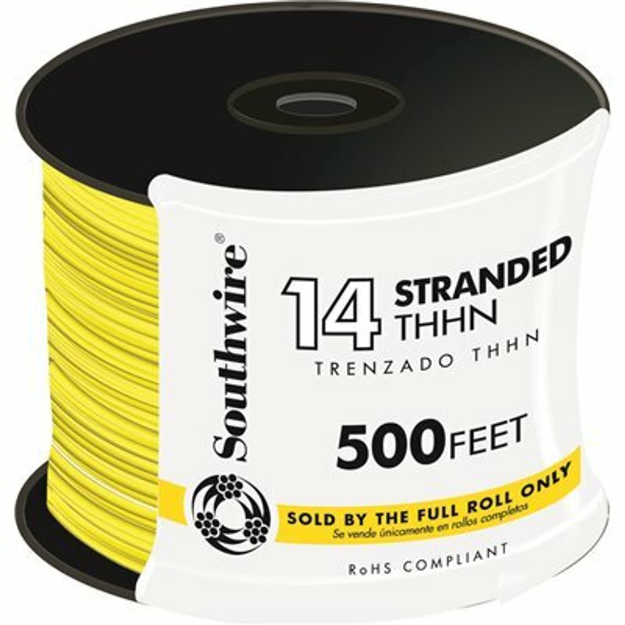 Southwire 500 Ft. 14-Gauge Yellow Stranded Cu Thhn Wire