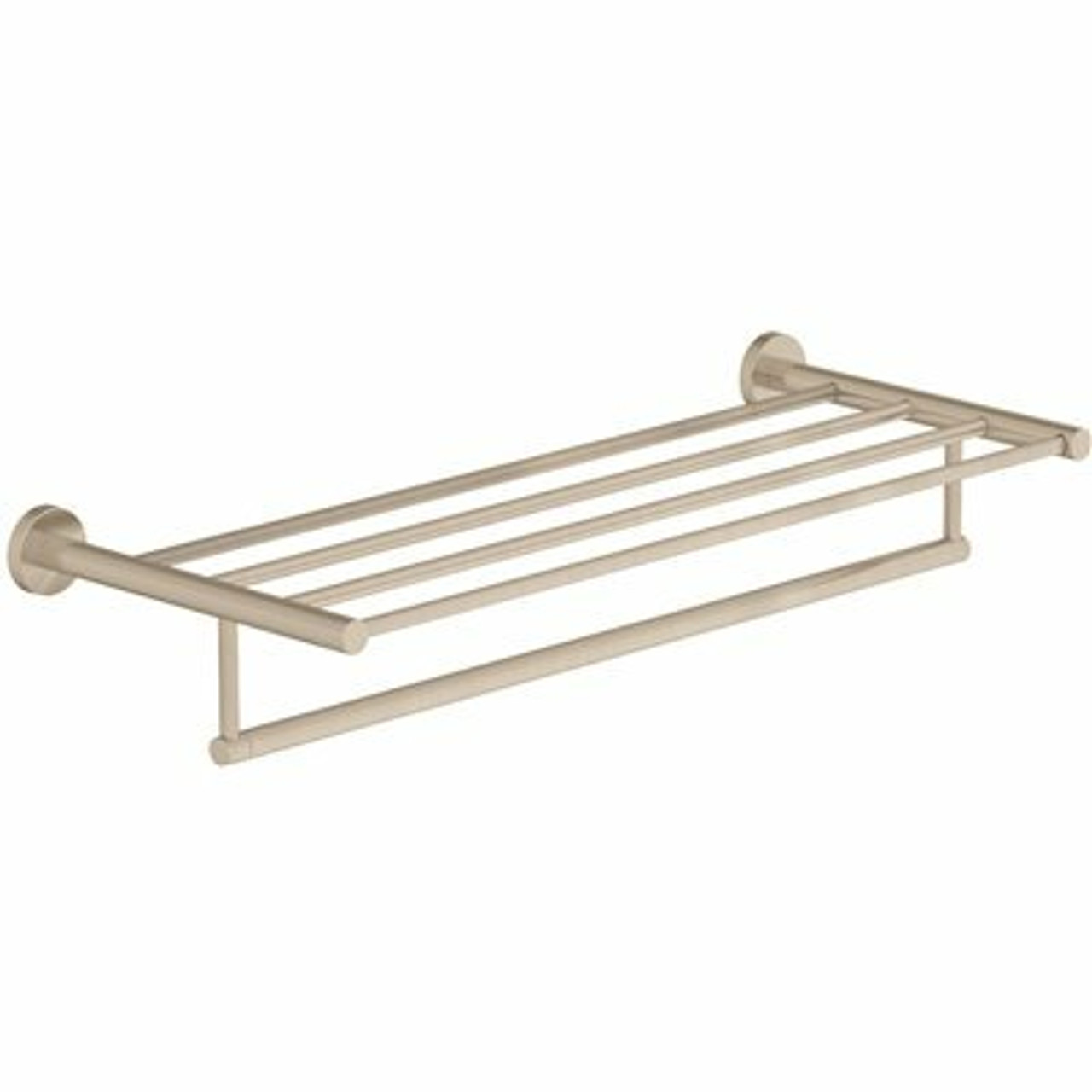 Symmons Dia 22 In. Towel Shelf With Bar In Satin Nickel