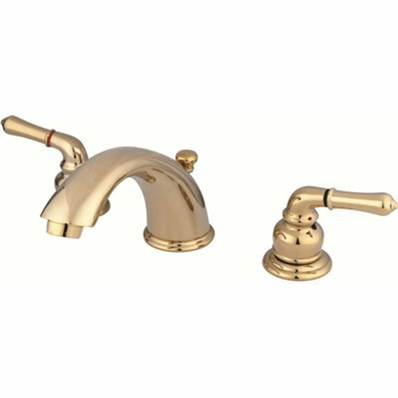 Kingston Brass 8 In. Widespread 2-Handle Mid-Arc Bathroom Faucet In Polished Brass - 203856616