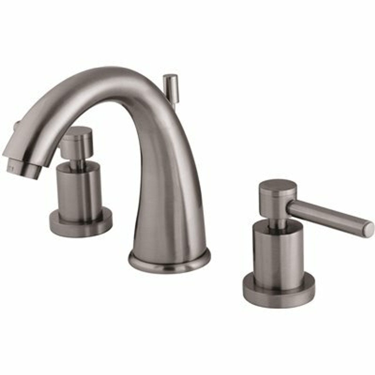 Kingston Brass 8 In. Widespread 2-Handle Mid-Arc Bathroom Faucet In Brushed Nickel