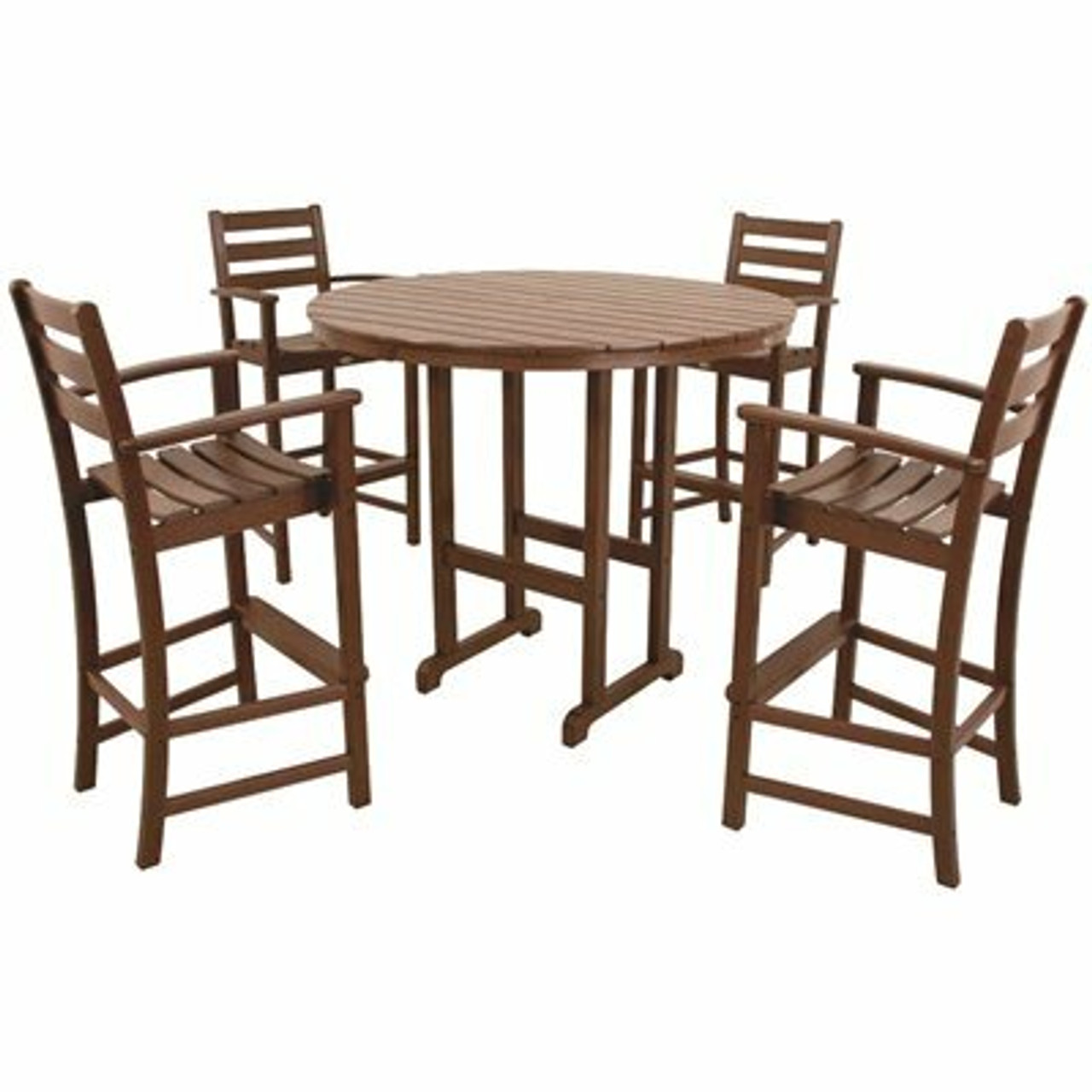 Trex Outdoor Furniture Monterey Bay Vintage Lantern 5-Piece Plastic Outdoor Patio Bar Height Dining Set