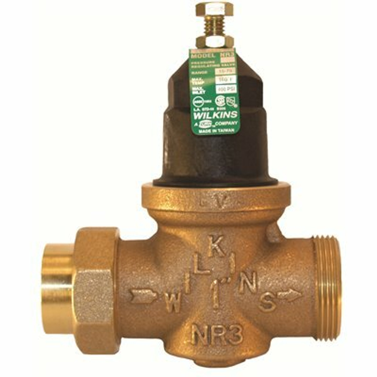 Zurn 1-1/4 In. Lead-Free Bronze Water Pressure Reducing Valve With Double Union Less Union
