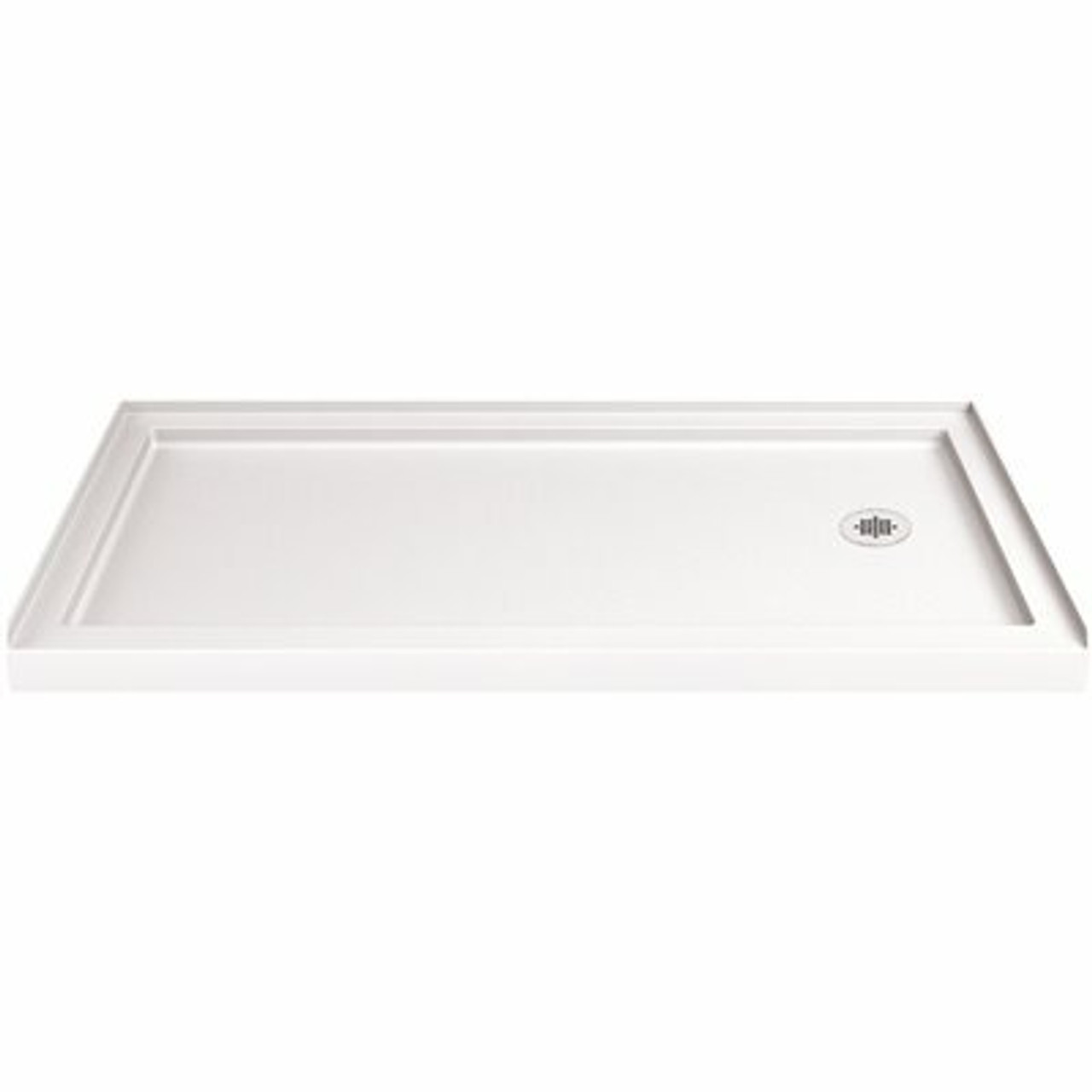 Dreamline Slimline 36 In. D X 60 In. W Single Threshold Shower Base In White With Right Hand Drain