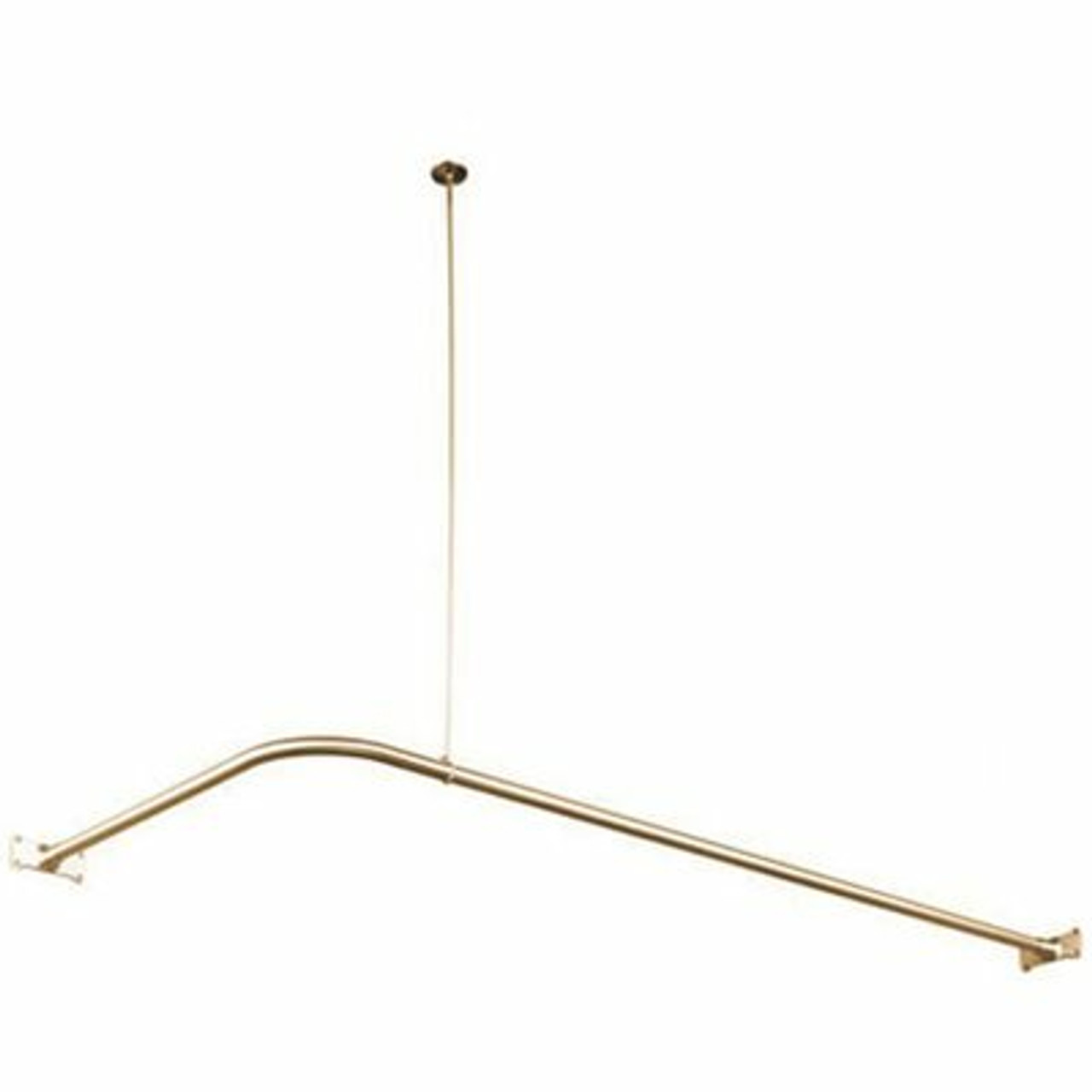 Kingston Brass 64 In. X 27 In. Corner Shower Rod In Brushed Nickel