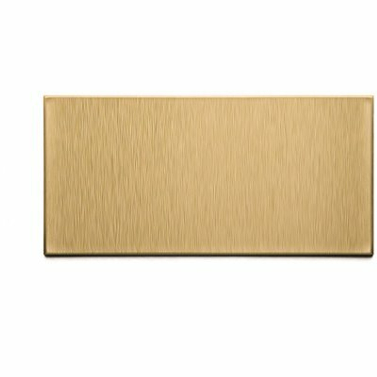 Aspect Short Grain 6 In. X 3 In. Brushed Champagne Metal Decorative Wall Tile (8-Pack)