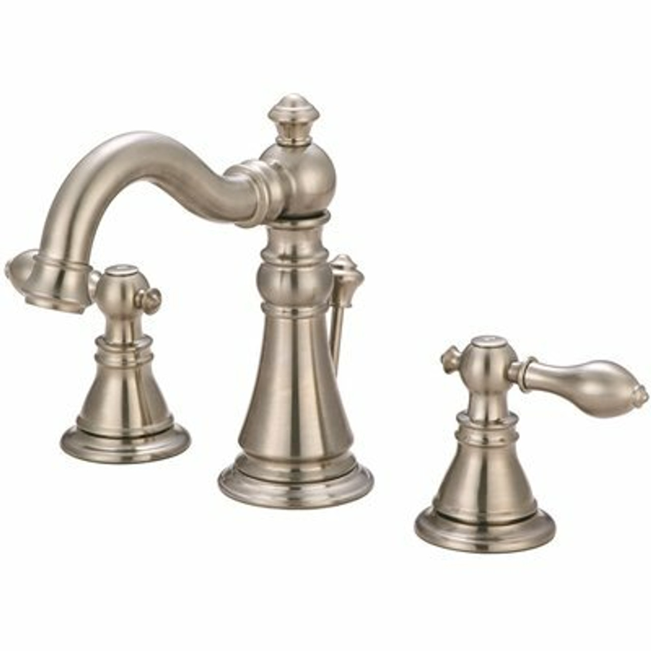 Kingston Brass Classic 8 In. Widespread 2-Handle High-Arc Bathroom Faucet In Brushed Nickel