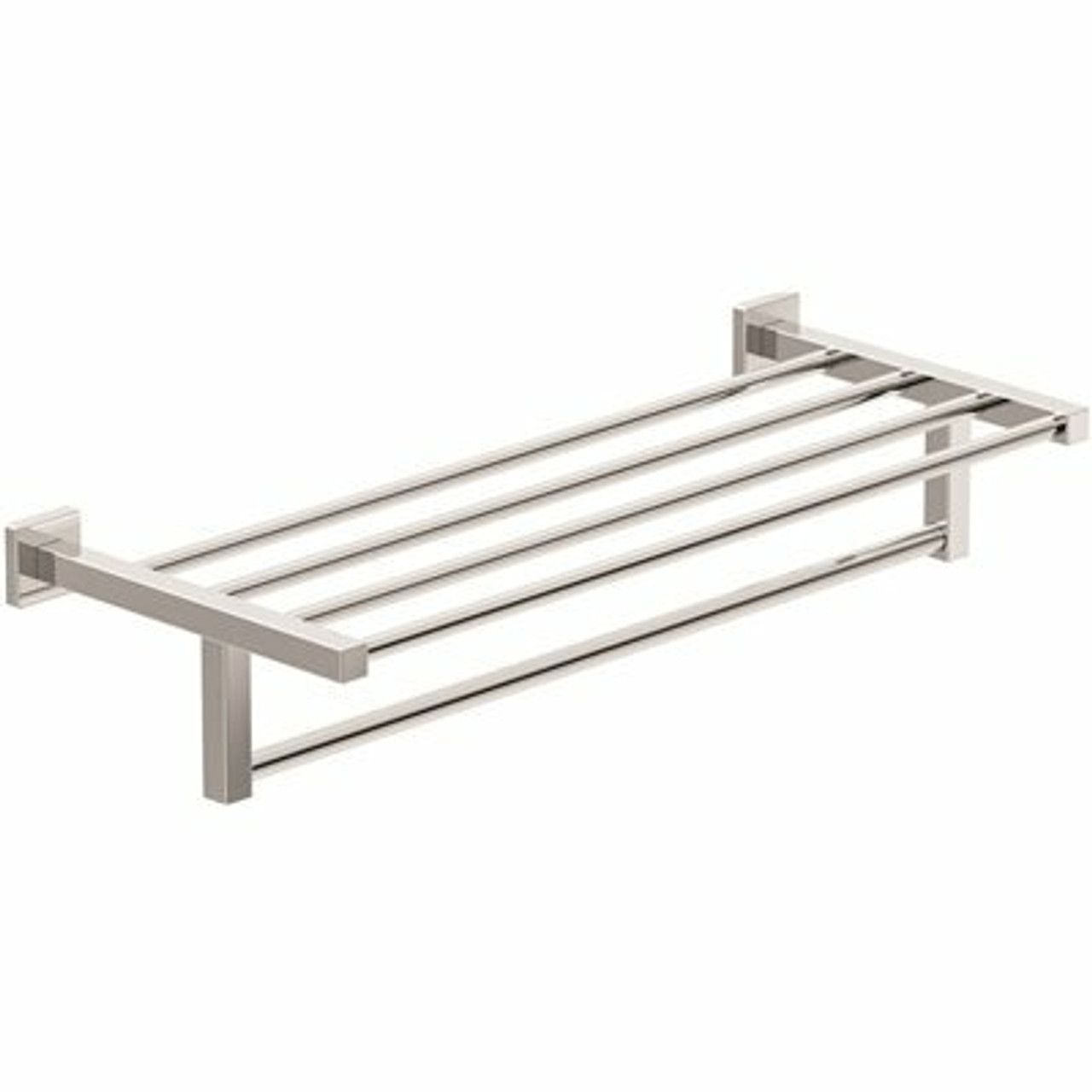 Symmons Duro 22 In. Wall-Mounted Towel Shelf With Bar In Polished Chrome