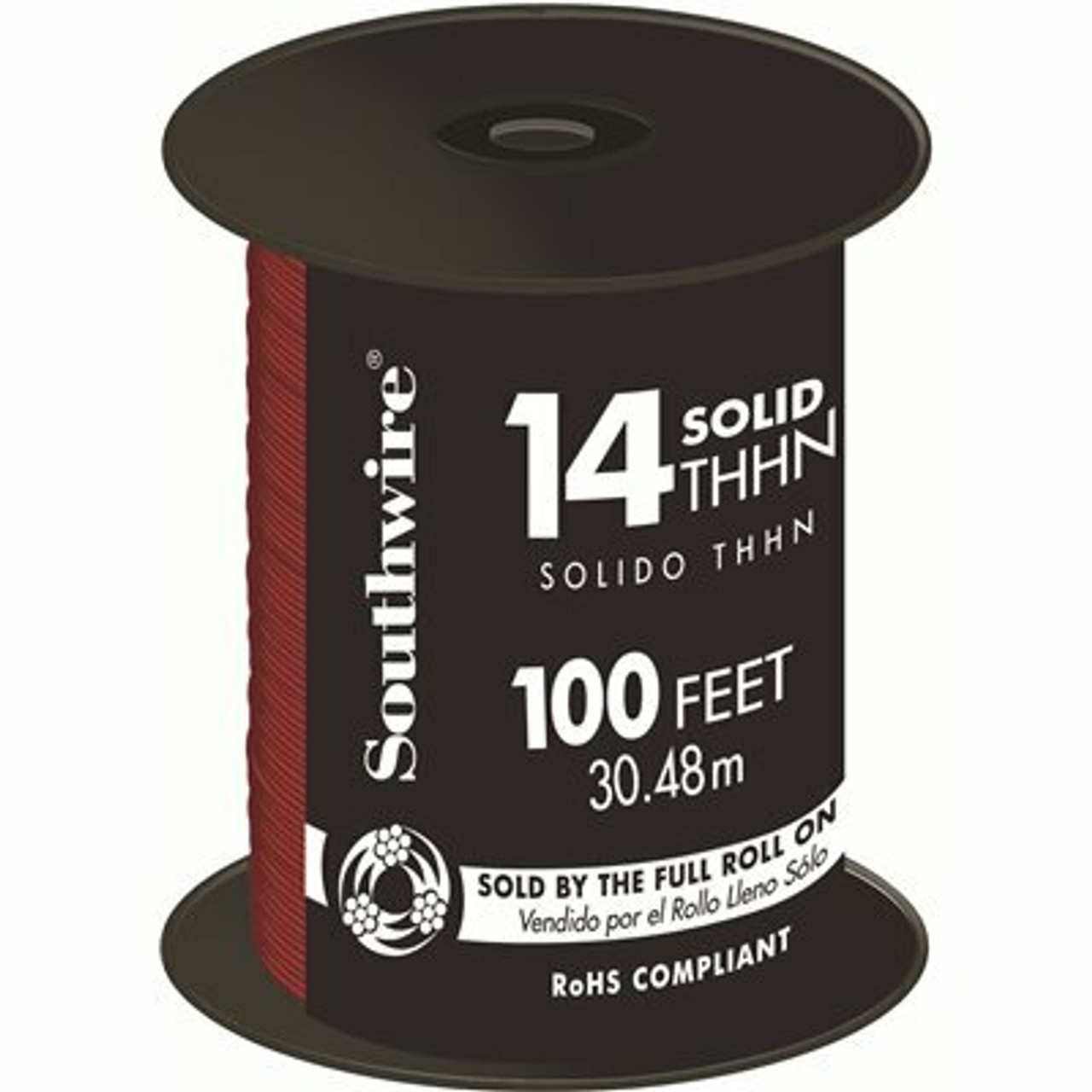 Southwire 100 Ft. 14 Red Solid Cu Thhn Wire