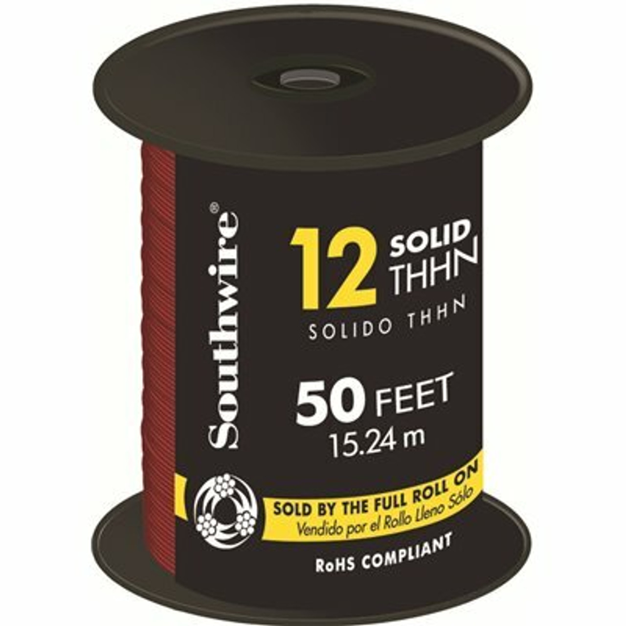 Southwire 50 Ft. 12 Red Solid Cu Thhn Wire