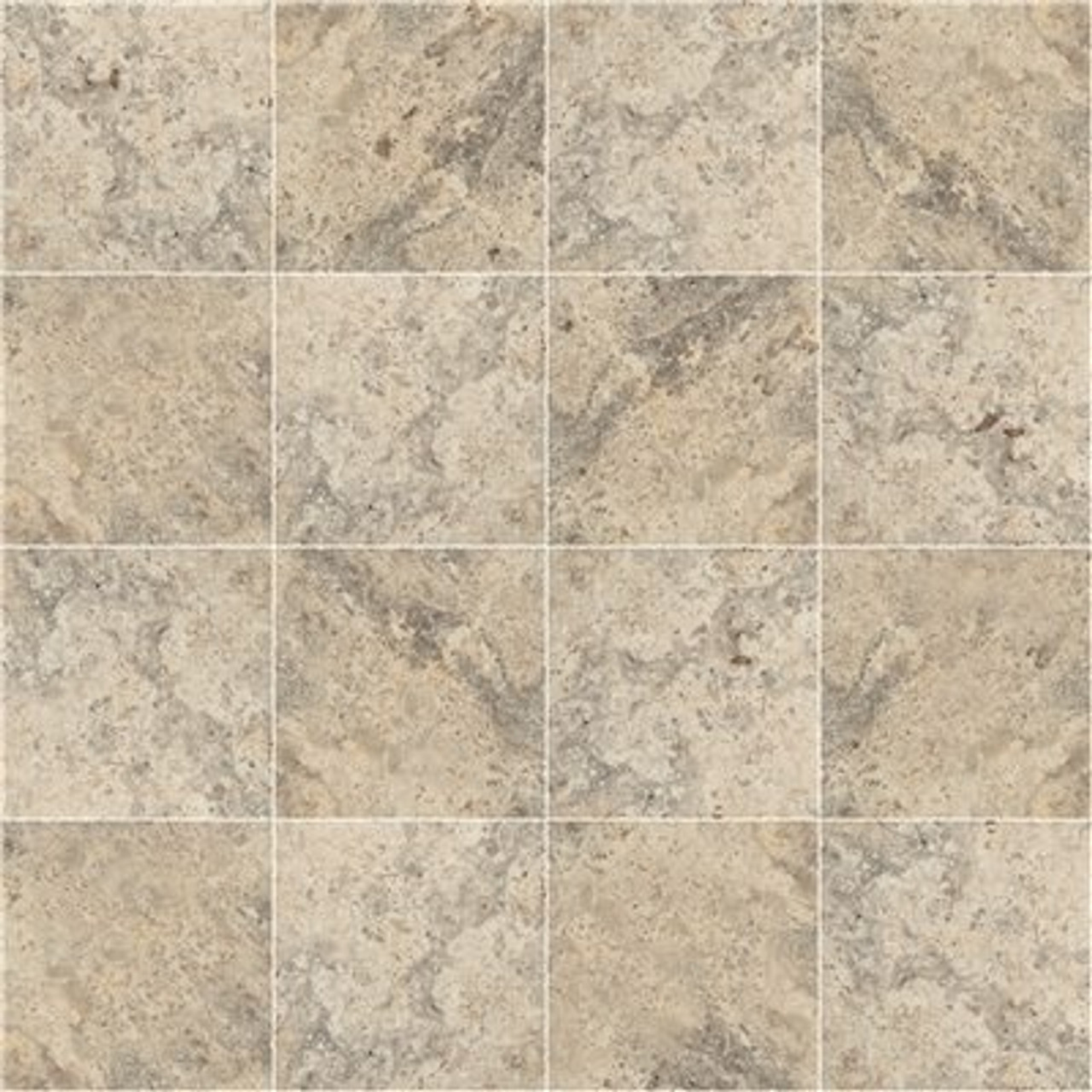 Msi Silver Gray 16 In. X 16 In. Square Tumbled Travertine Paver Tile (20 Pieces/35.6 Sq. Ft./Pallet)