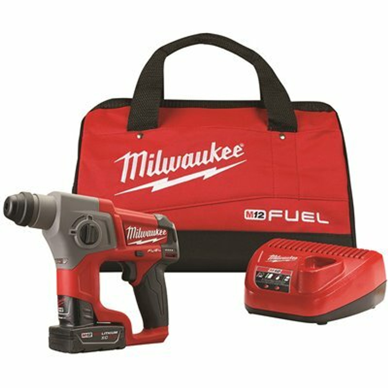 Milwaukee M12 Fuel 12-Volt Lithium-Ion Brushless Cordless 5/8 In. Sds-Plus Rotary Hammer Kit With One 4.0Ah Battery And Bag