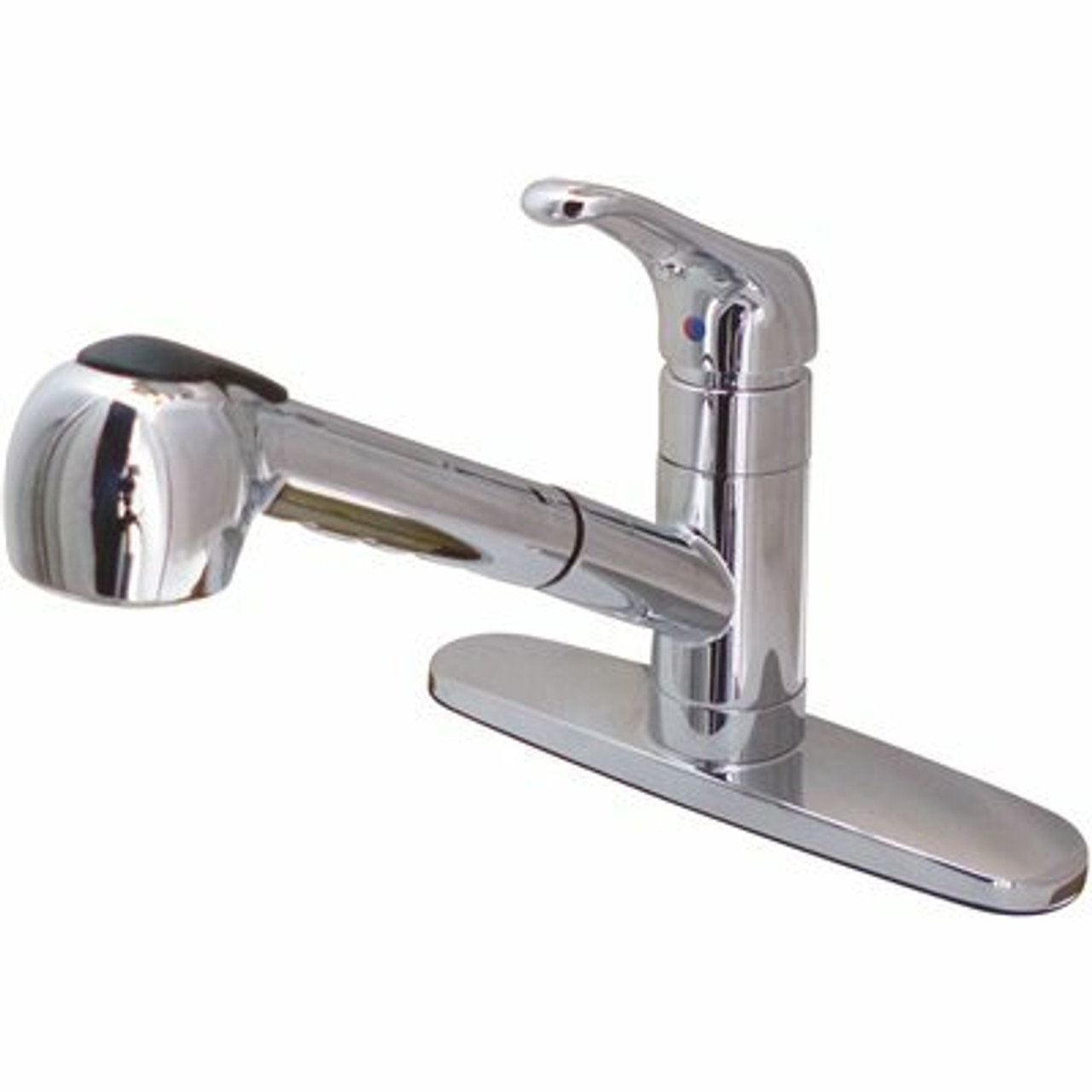 Kingston Brass Single-Handle Pull-Out Sprayer Kitchen Faucet In Polished Chrome