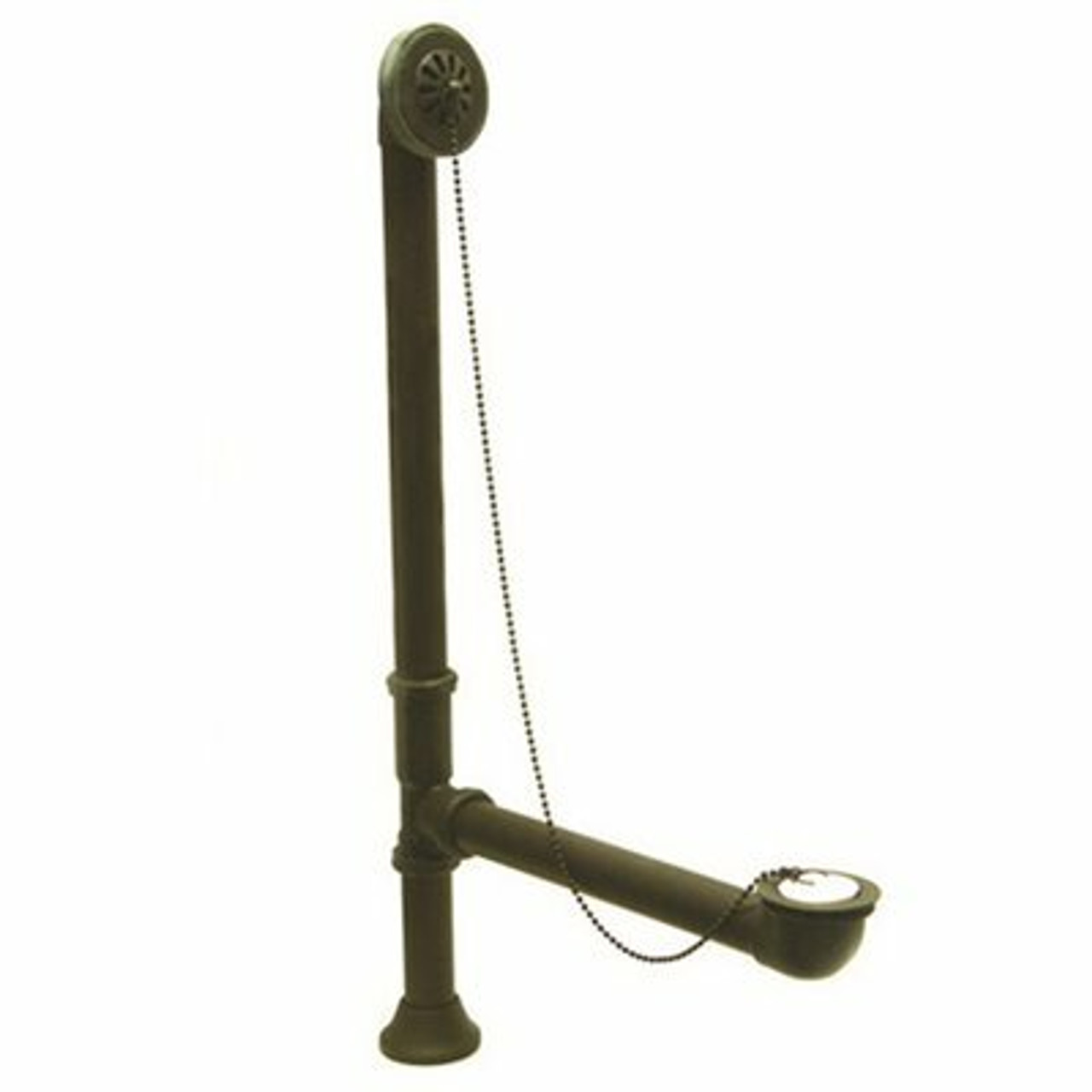 Kingston Brass Claw Foot 1-1/2 In. O.D. Brass Leg Tub Drain With Chain And Stopper In Oil Rubbed Bronze