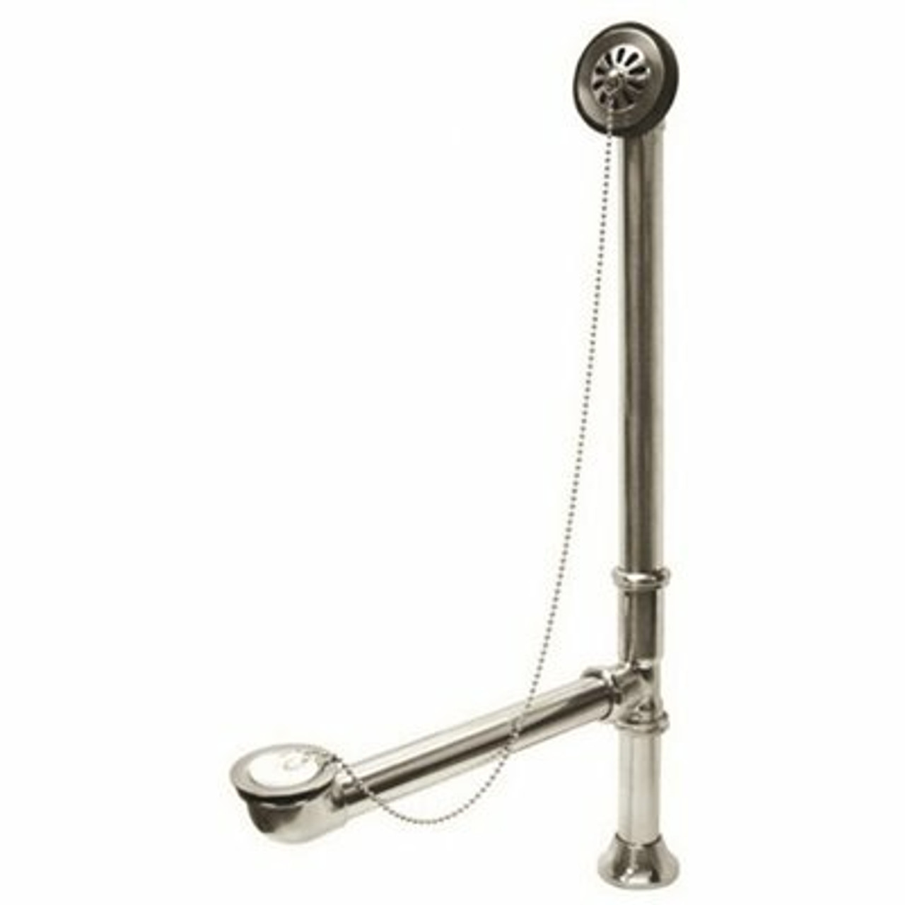 Kingston Brass Claw Foot 1-1/2 In. O.D. Brass Leg Tub Drain With Chain And Stopper In Chrome