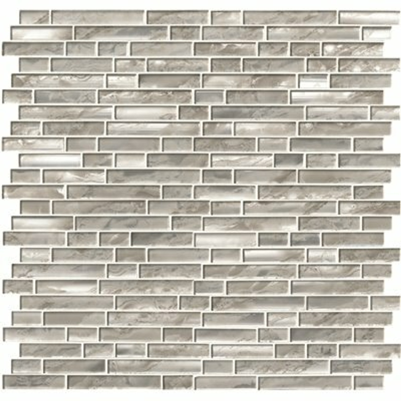 Msi Silver Canvas Interlocking 12 In. X 12 In. X 8 Mm Glass Mesh-Mounted Mosaic Tile (10 Sq. Ft. / Case)