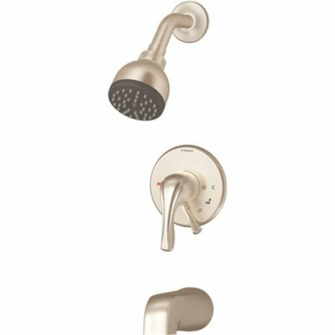 Symmons Origins 1-Handle Wall-Mounted Tub And Shower Trim Kit In Satin Nickel (Valve Not Included)