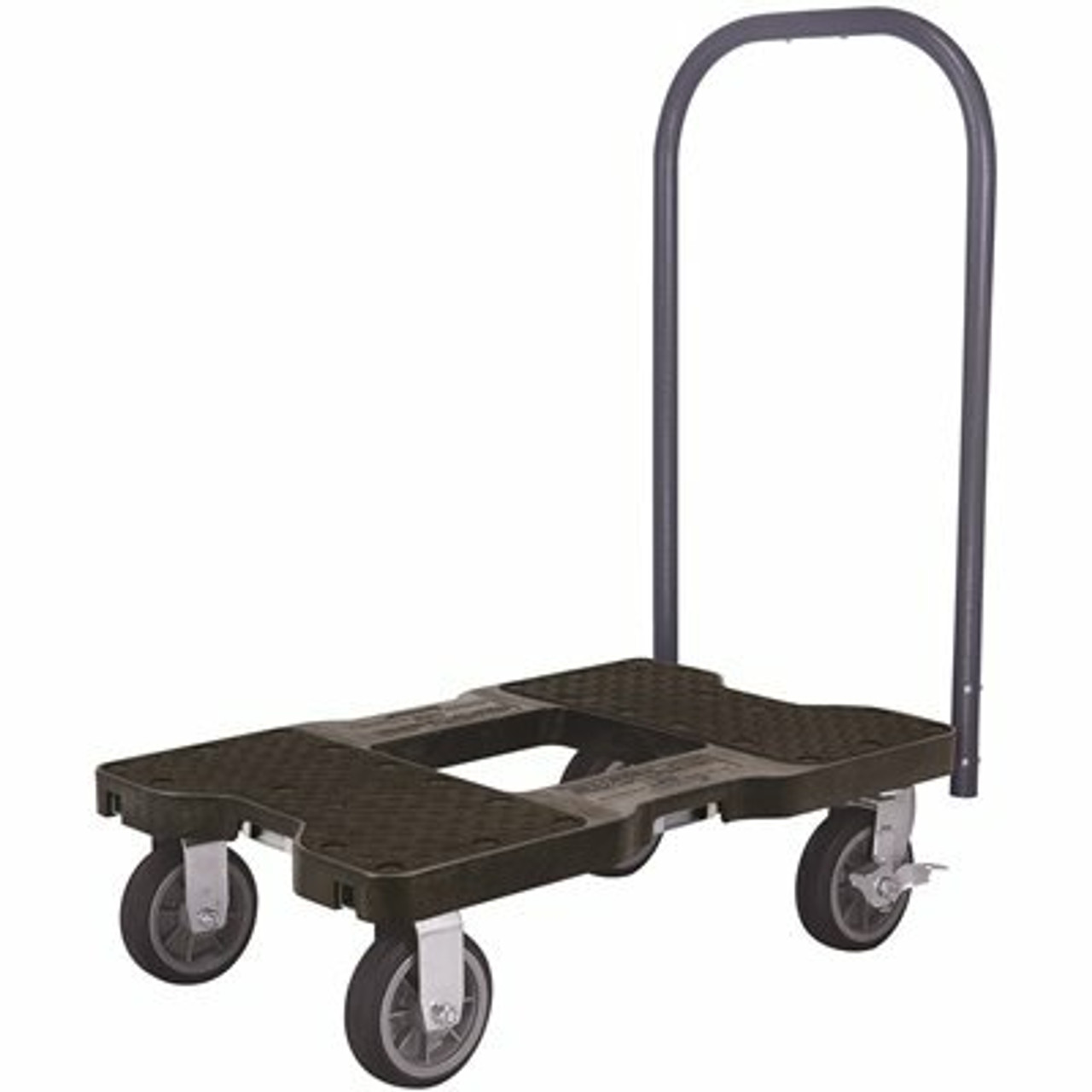 Snap-Loc 1,500 Lbs. Capacity All-Terrain Professional E-Track Push Cart Dolly In Black