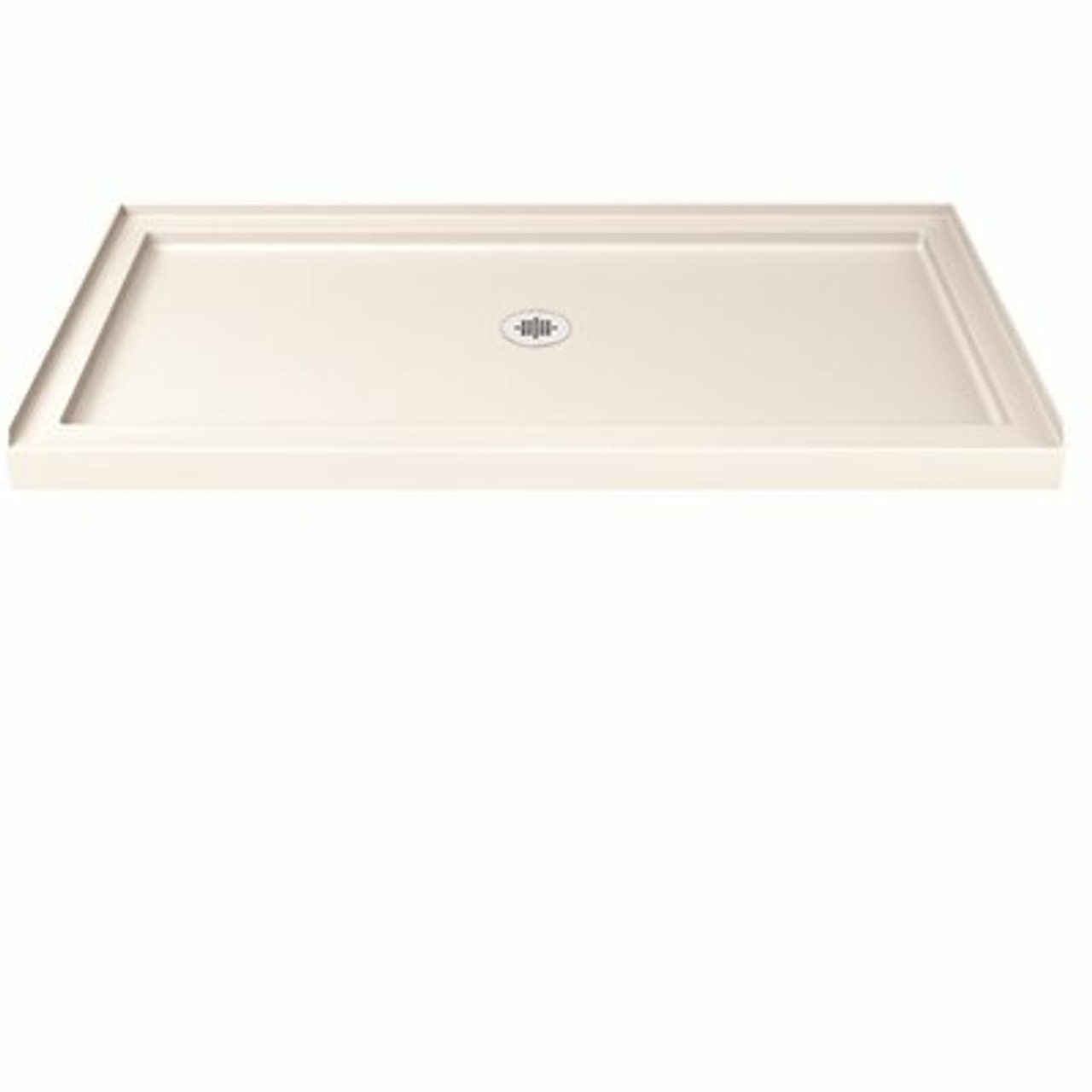 Dreamline Slimline 30 In. D X 60 In. W Single Threshold Shower Base In Biscuit With Center Drain