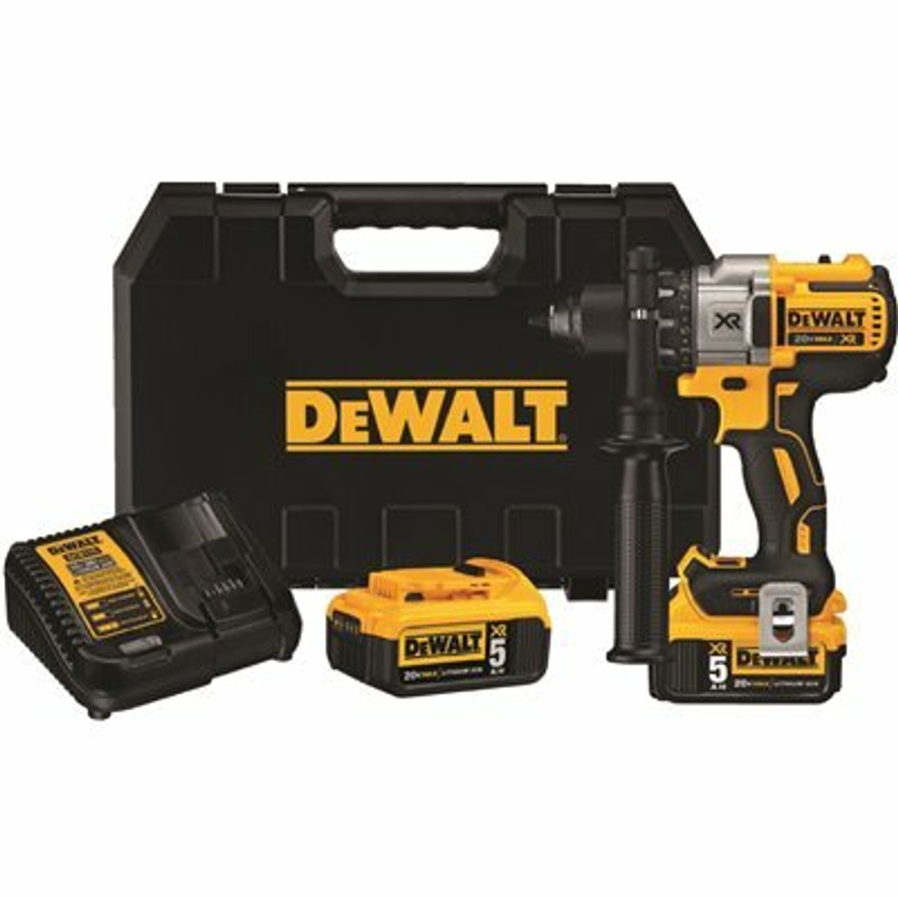 Dewalt 20-Volt Max Xr Cordless Brushless 3-Speed 1/2 In. Drill/Driver With (2) 20-Volt 5.0Ah Batteries & Charger