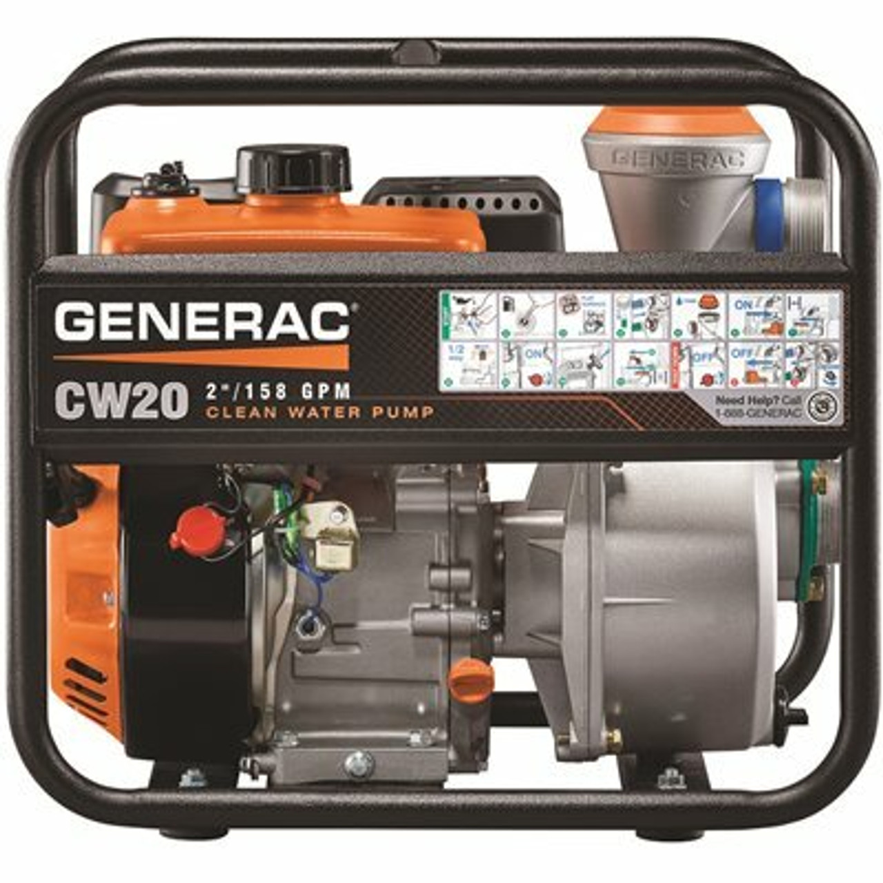 Generac 5 Hp 2 In. Gas Powered Clean Water Pump