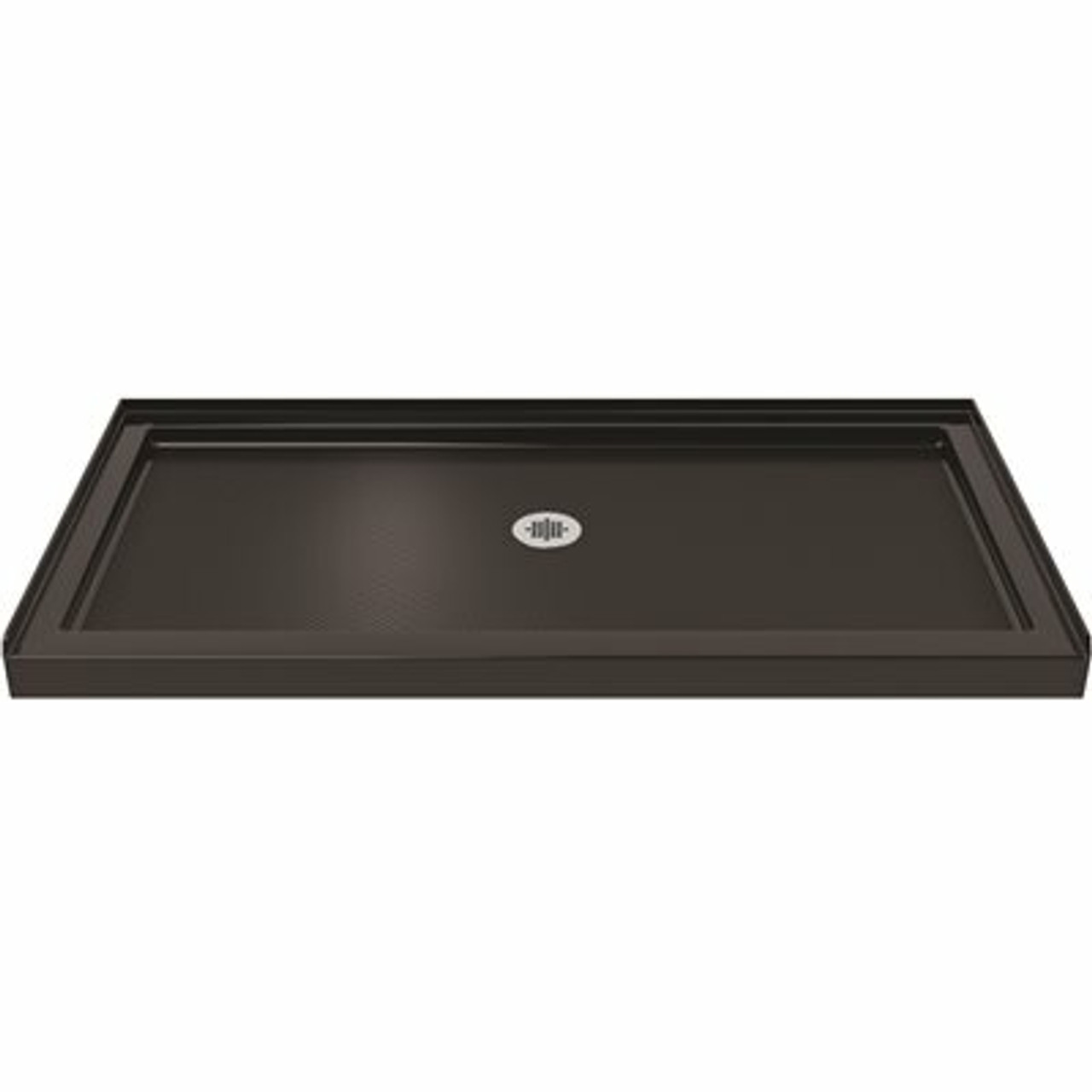 Dreamline Slimline 36 In. D X 60 In. W Single Threshold Shower Base In Black With Center Drain