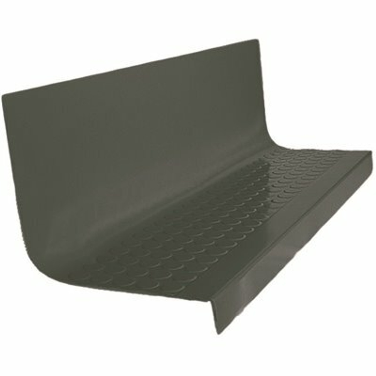 Roppe Vantage Circular Profile Black Brown 20.4 In. X 72 In. Rubber Square Nose Stair Tread