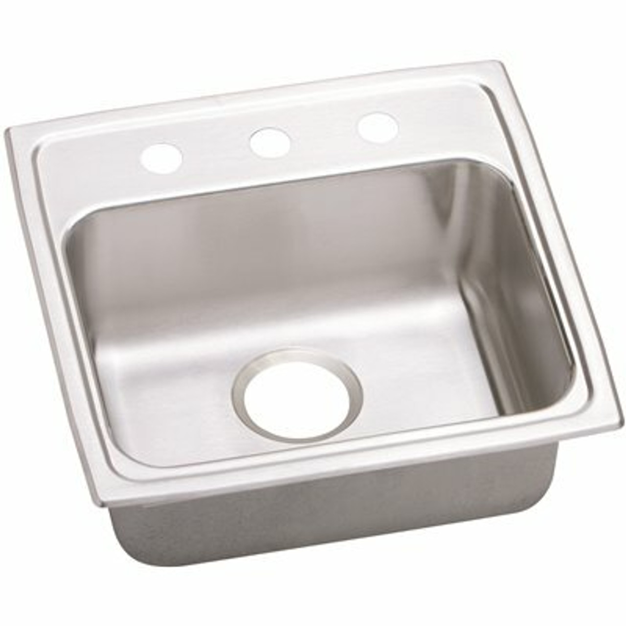 Elkay Lustertone Drop-In Stainless Steel 20 In. 3-Hole Single Bowl Ada Compliant Kitchen Sink With 5.5 In. Bowl